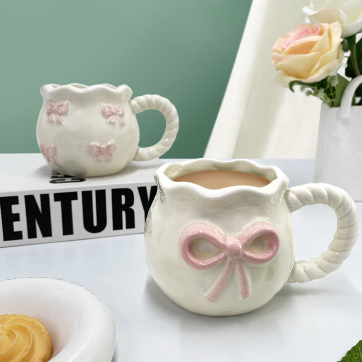 Vintage Pink Bow Mug