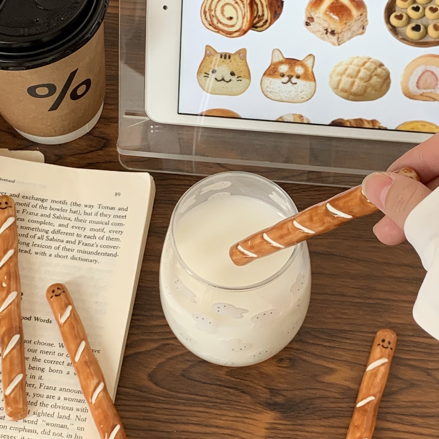 Smiley Baguette Stir Sticks