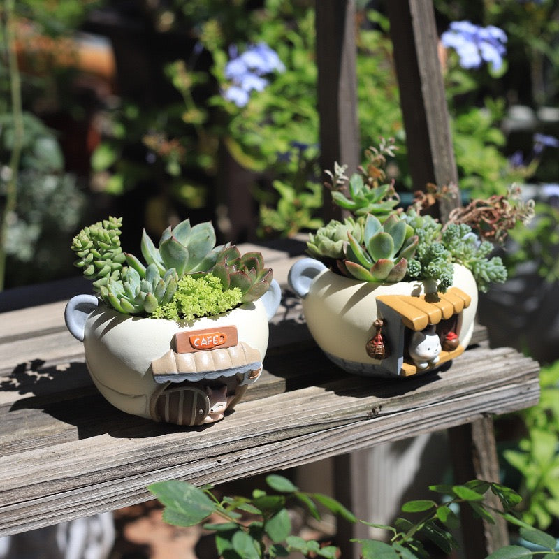 Whimsical Animal Café & Bar Planters