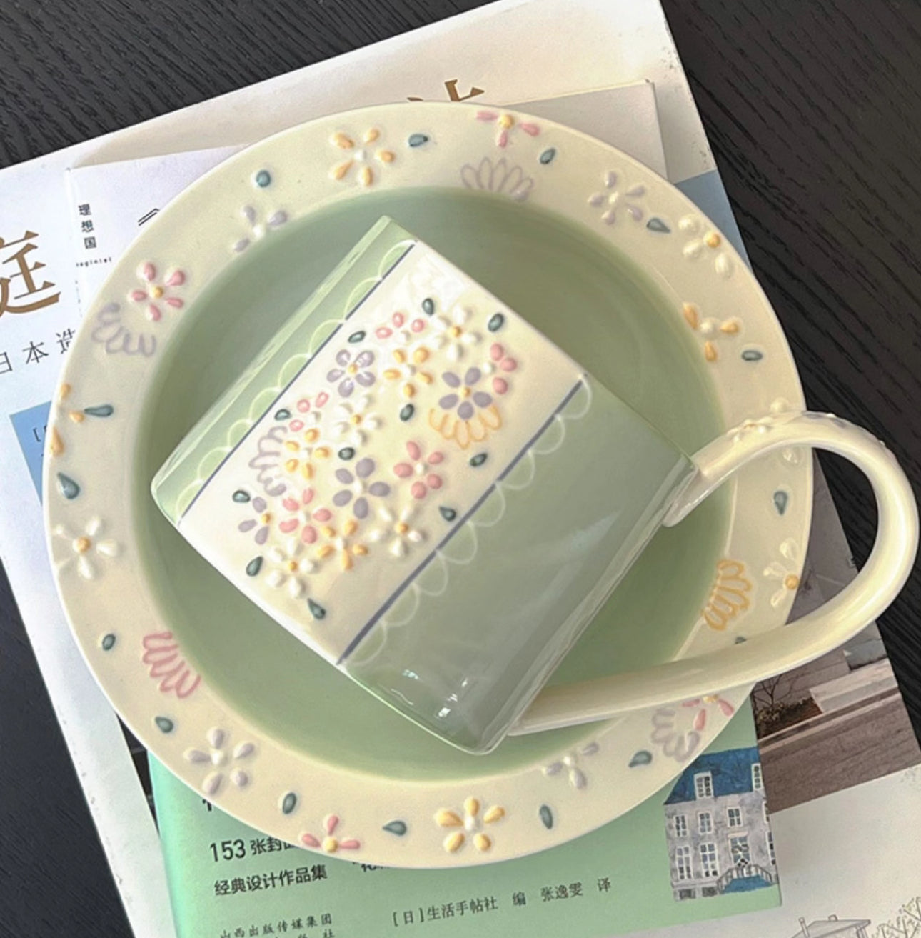 Pastel Bloom Cup & Saucer Set