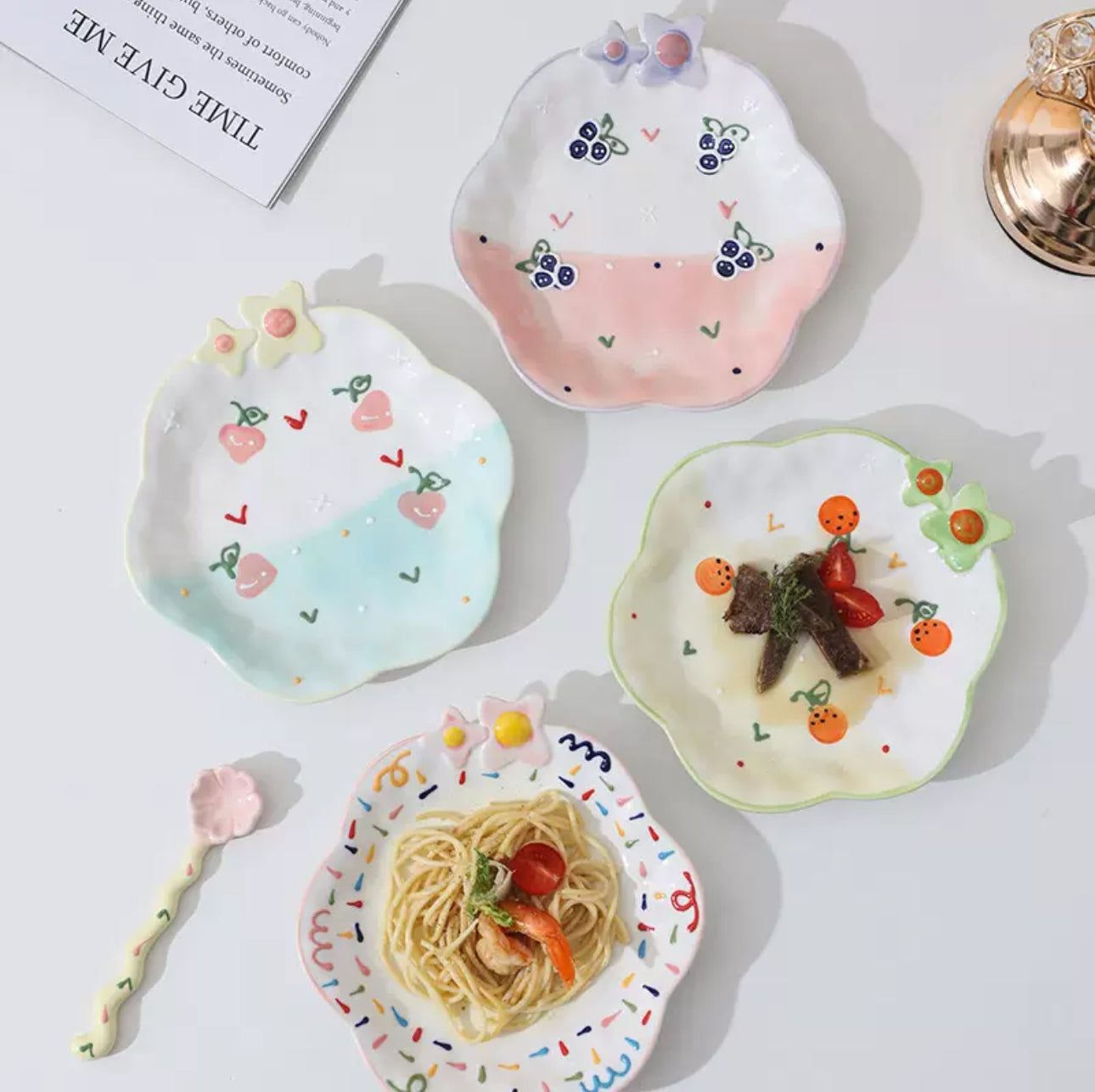 Pastel Fruit Blossom Plate