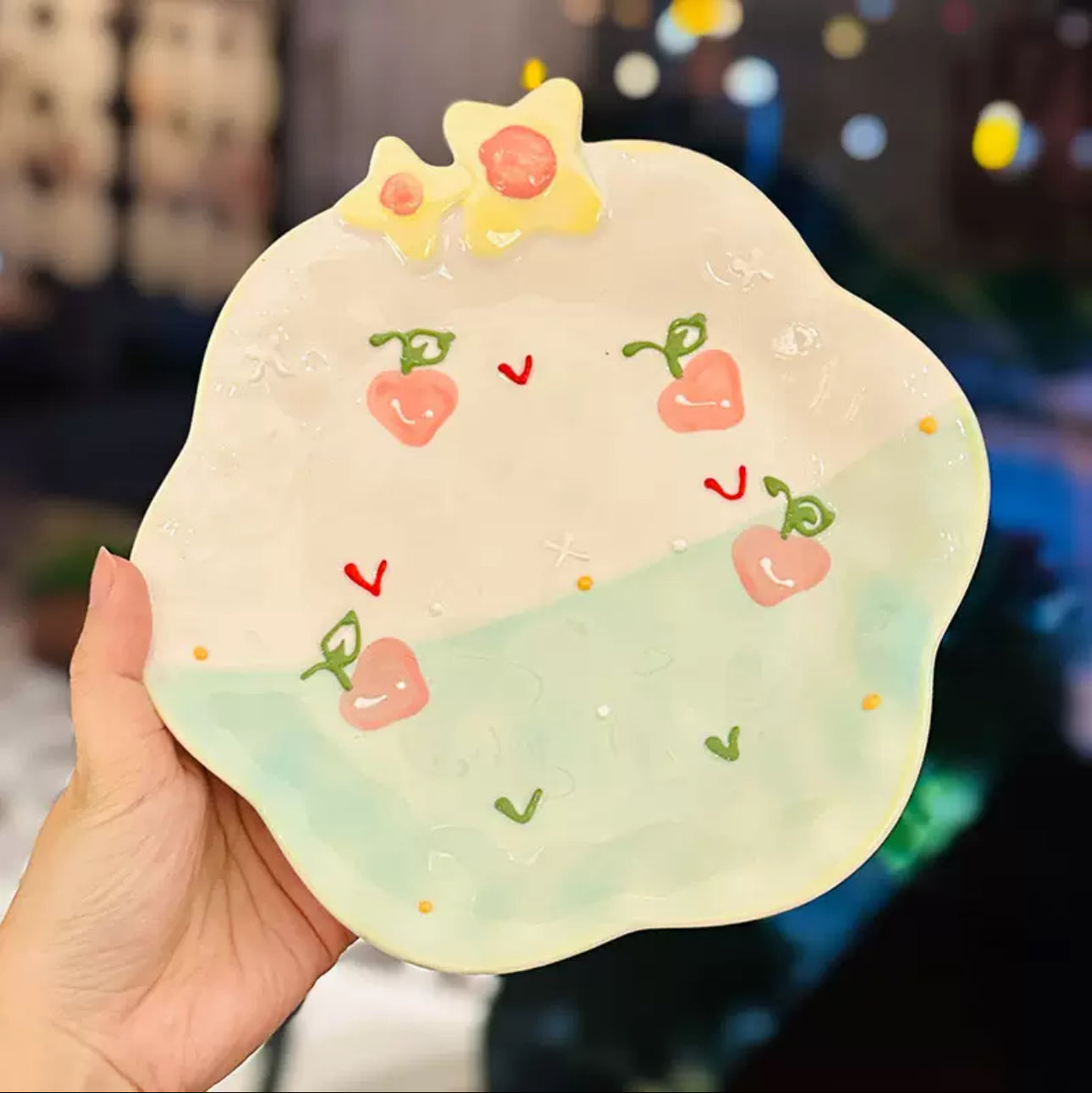 Pastel Fruit Blossom Plate