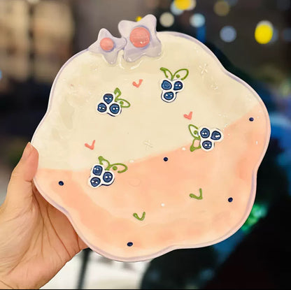 Pastel Fruit Blossom Plate