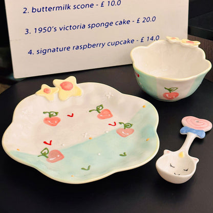 Pastel Fruit Blossom Plate