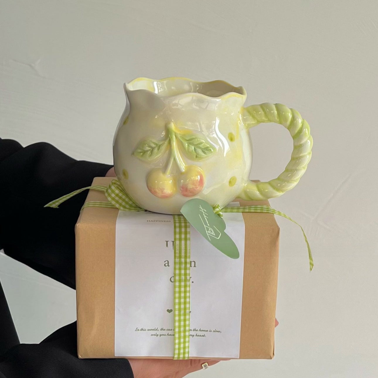 Vintage Cherry Ceramic Mug