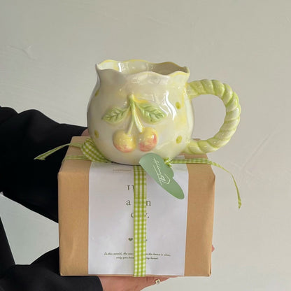 Vintage Cherry Ceramic Mug