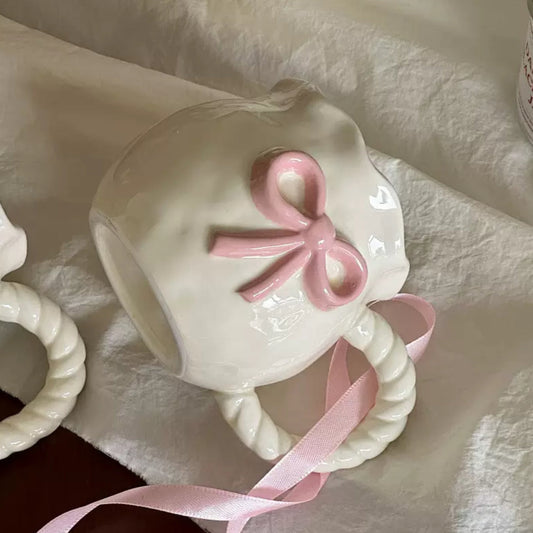 Vintage Pink Bow Mug