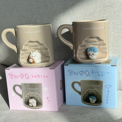 Chiikawa “Cave Friends” Mug | YUKOUGATA? & YOROKOBIGANAI