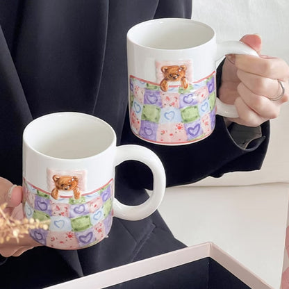 Teddy Mug – Patchwork Pastel