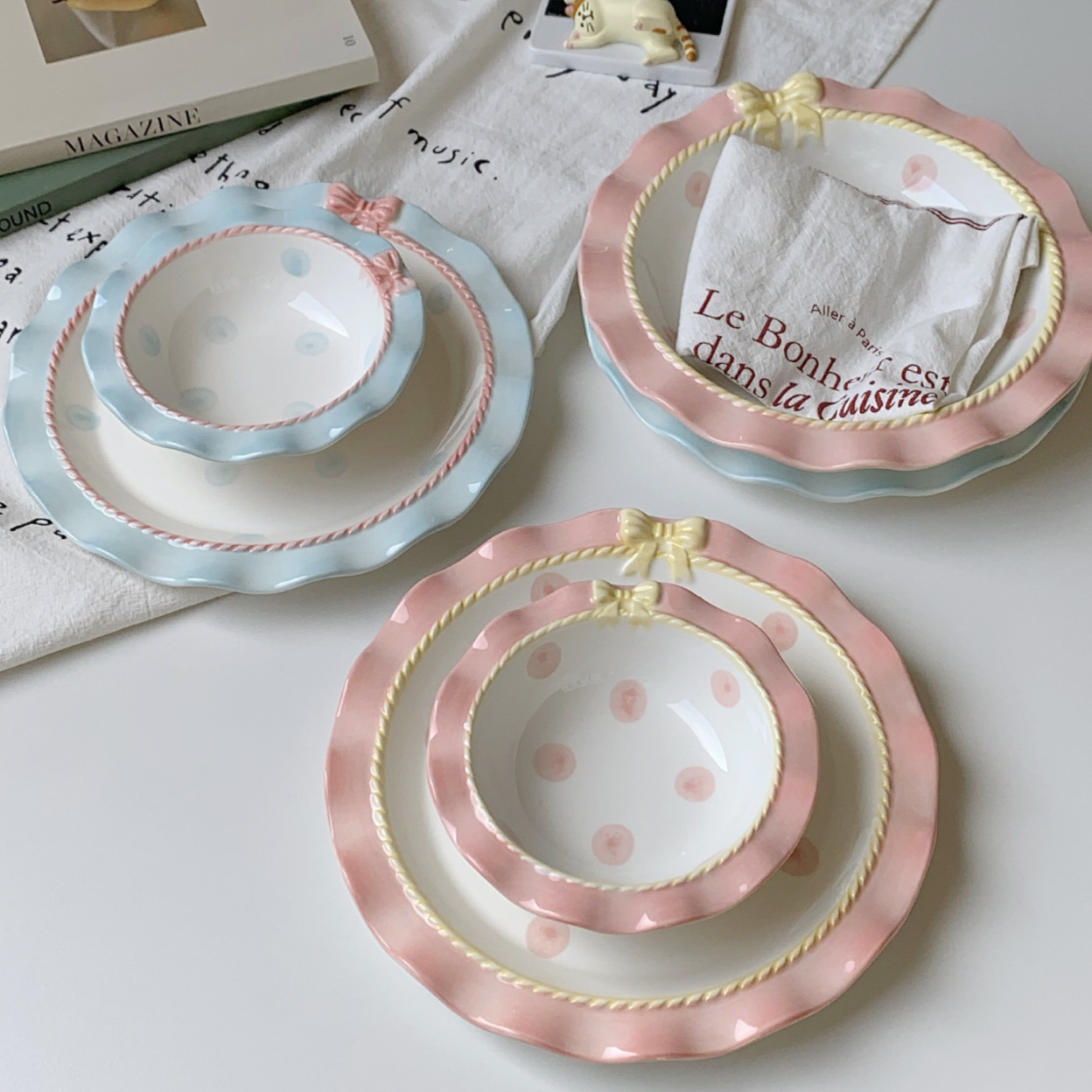 Sweet Ribbon Ceramic Plate