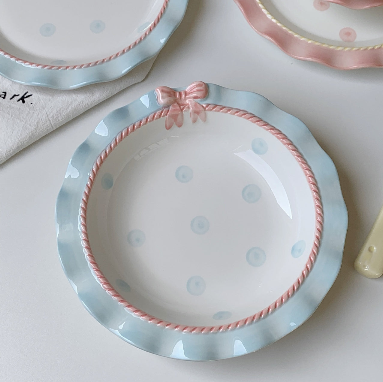 Sweet Ribbon Ceramic Plate
