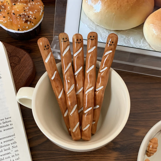 Smiley Baguette Stir Sticks