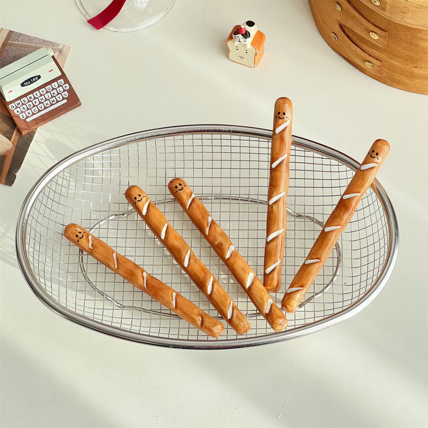 Smiley Baguette Stir Sticks