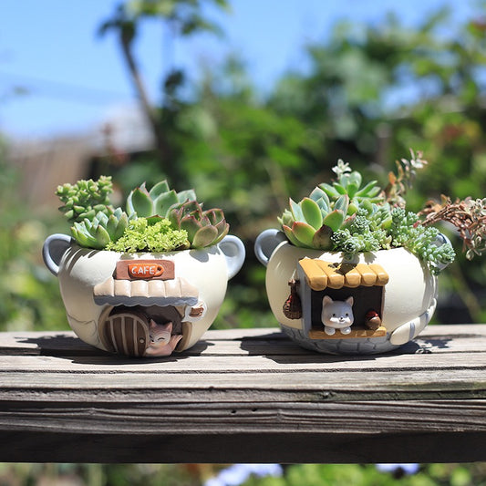 Whimsical Animal Café & Bar Planters