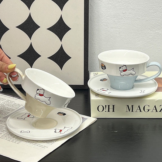 Paws & Whiskers - Ceramic Mug & Saucer Set