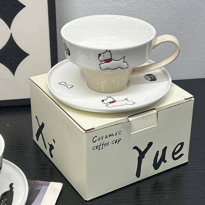 Paws & Whiskers - Ceramic Mug & Saucer Set